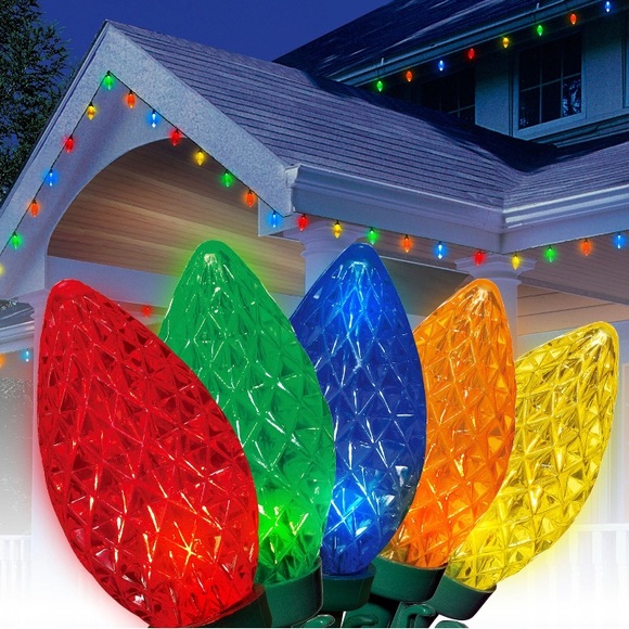 100ct C9 LED Ultra Bright Multi Color Christmas Lights Holiday Time - Picture 3 of 5